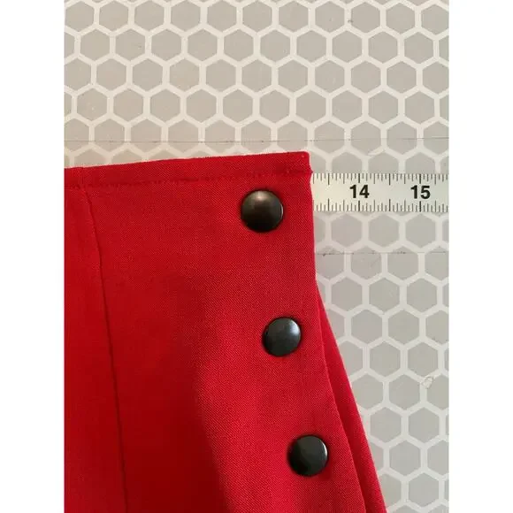Kenzo Red Button-Detail Skirt - Picture 5 of 8